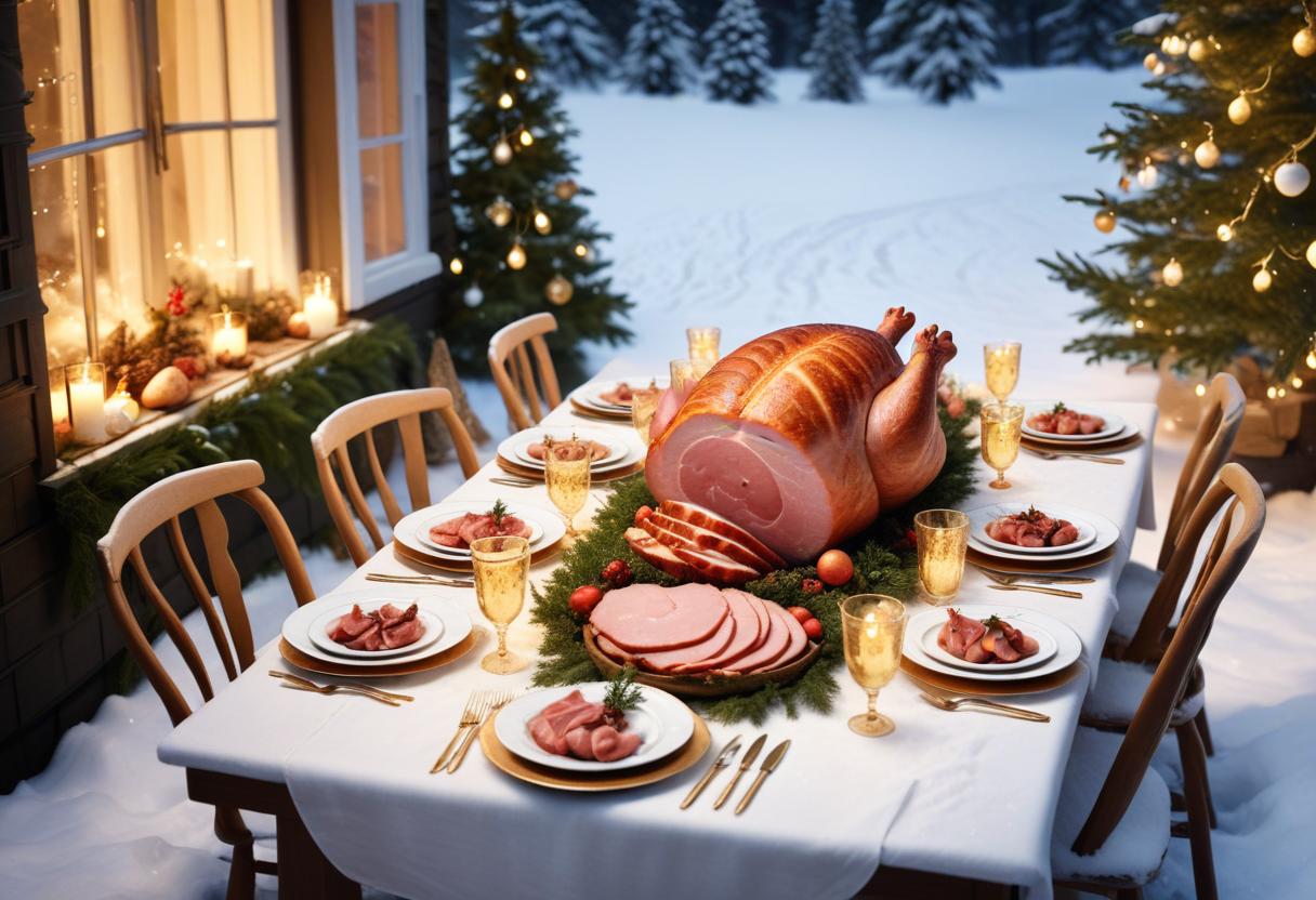 När vår julskinka plötsligt försvann! illustration